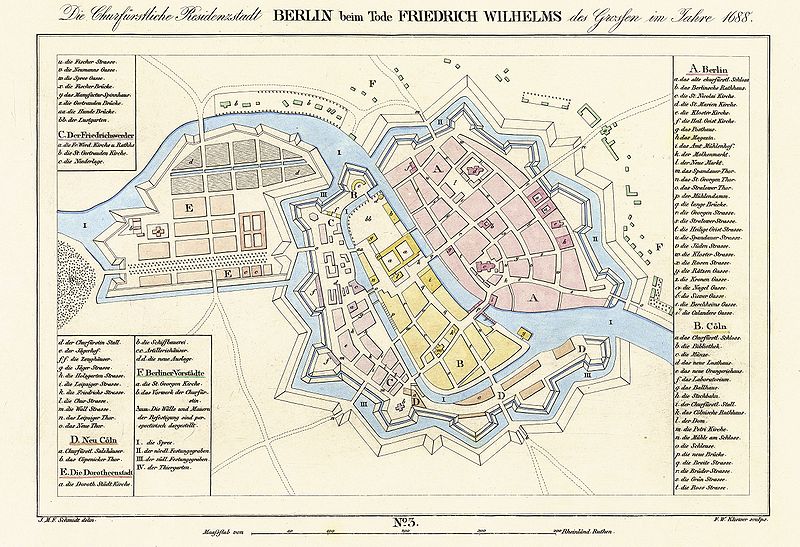 Berlin Stadtteil Cölln um 1688